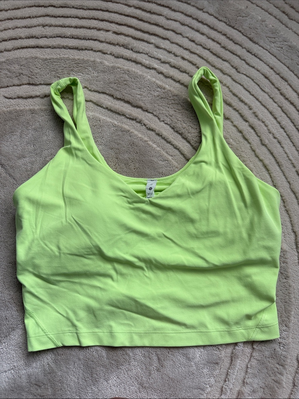 lululemon athletica Lime/Yellow Cropped Tank Bra Top Align